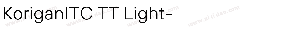 KoriganITC TT Light字体转换